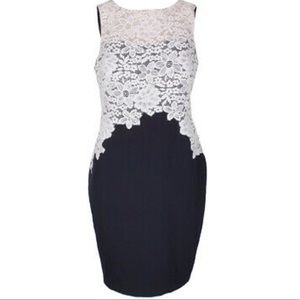 LAUREN RALPH LAUREN Zinna Lace/Crepe Sheath Dress